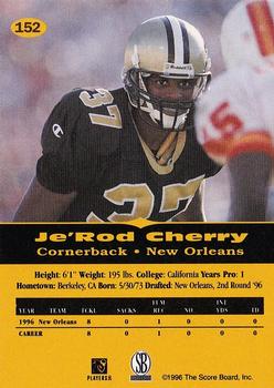 1996-97 Score Board All Sport PPF #152 Je'Rod Cherry Back