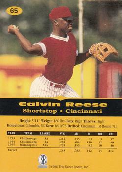 1996-97 Score Board All Sport PPF #65 Calvin Reese Back