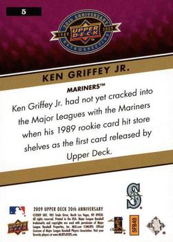 2009 Upper Deck 20th Anniversary #5 Ken Griffey Jr. Back