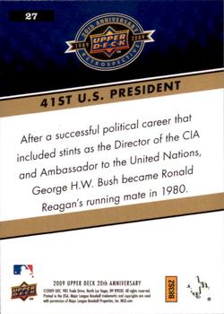 2009 Upper Deck 20th Anniversary #27 George H.W. Bush Back