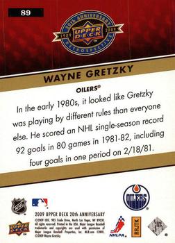 2009 Upper Deck 20th Anniversary #89 Wayne Gretzky Back