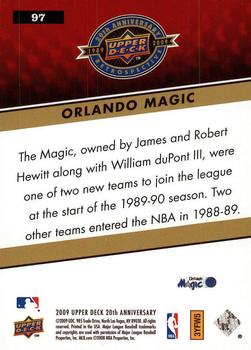 2009 Upper Deck 20th Anniversary #97 Orlando Magic Back