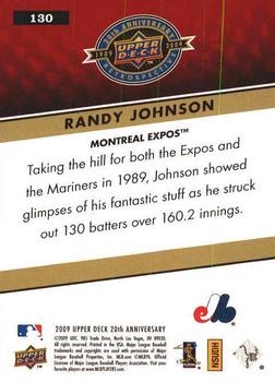 2009 Upper Deck 20th Anniversary #130 Randy Johnson Back