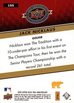 2009 Upper Deck 20th Anniversary #185 Jack Nicklaus Back