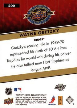 2009 Upper Deck 20th Anniversary #200 Wayne Gretzky Back