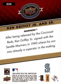 2009 Upper Deck 20th Anniversary #236 Ken Griffey Jr. / Ken Griffey Sr. Back