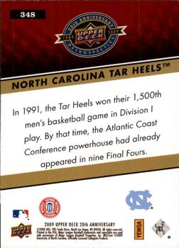 2009 Upper Deck 20th Anniversary #348 North Carolina Tar Heels Back