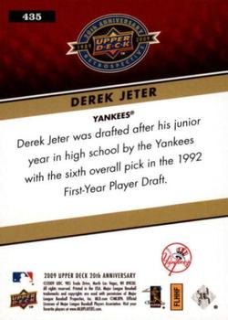 2009 Upper Deck 20th Anniversary #435 Derek Jeter Back