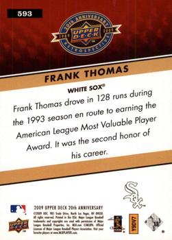 2009 Upper Deck 20th Anniversary #593 Frank Thomas Back
