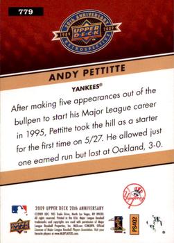 2009 Upper Deck 20th Anniversary #779 Andy Pettitte Back