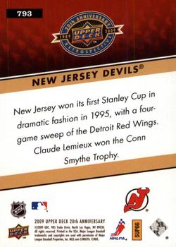 2009 Upper Deck 20th Anniversary #793 New Jersey Devils Back