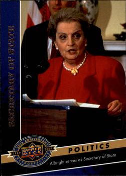 2009 Upper Deck 20th Anniversary #1000 Madeleine Albright Front