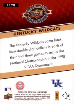 2009 Upper Deck 20th Anniversary #1173 Kentucky Wildcats Back