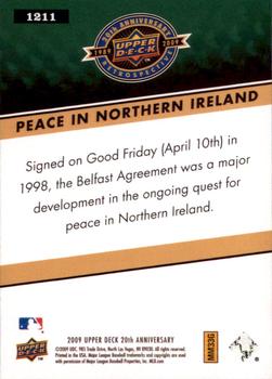 2009 Upper Deck 20th Anniversary #1211 Peace In Northern Ireland Back