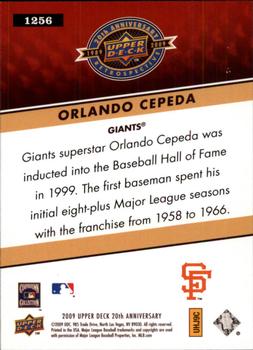 2009 Upper Deck 20th Anniversary #1256 Orlando Cepeda Back