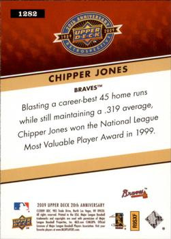 2009 Upper Deck 20th Anniversary #1282 Chipper Jones Back