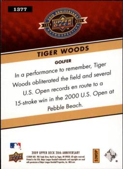2009 Upper Deck 20th Anniversary #1377 Tiger Woods Back