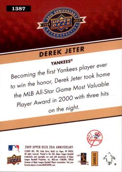 2009 Upper Deck 20th Anniversary #1387 Derek Jeter Back