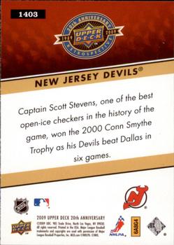2009 Upper Deck 20th Anniversary #1403 New Jersey Devils Back