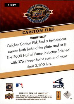 2009 Upper Deck 20th Anniversary #1447 Carlton Fisk Back