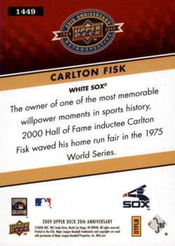 2009 Upper Deck 20th Anniversary #1449 Carlton Fisk Back