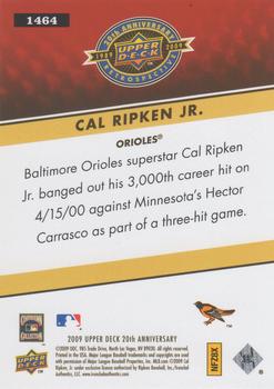 2009 Upper Deck 20th Anniversary #1464 Cal Ripken Jr. Back