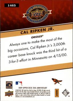 2009 Upper Deck 20th Anniversary #1465 Cal Ripken Jr. Back
