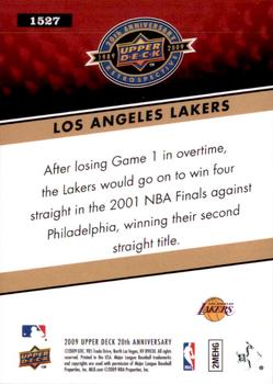 2009 Upper Deck 20th Anniversary #1527 Los Angeles Lakers Back