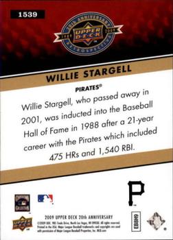 2009 Upper Deck 20th Anniversary #1539 Willie Stargell Back
