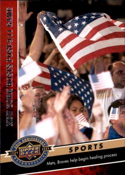 2009 Upper Deck 20th Anniversary #1546 New York Hosts Post 9/11 Game Front