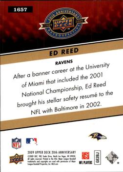 2009 Upper Deck 20th Anniversary #1657 Ed Reed Back