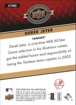 2009 Upper Deck 20th Anniversary #1760 Derek Jeter Back
