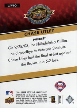 2009 Upper Deck 20th Anniversary #1770 Chase Utley Back