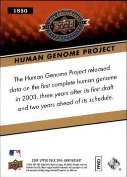 2009 Upper Deck 20th Anniversary #1850 Human Genome Project Back
