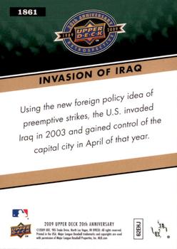 2009 Upper Deck 20th Anniversary #1861 Invasion Of Iraq Back