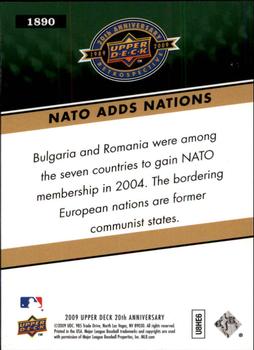 2009 Upper Deck 20th Anniversary #1890 NATO Adds 7 Countries Back