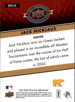 2009 Upper Deck 20th Anniversary #2013 Jack Nicklaus Back