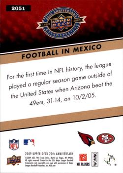 2009 Upper Deck 20th Anniversary #2051 Football in Mexico Back
