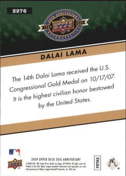 2009 Upper Deck 20th Anniversary #2276 Dalai Lama Back