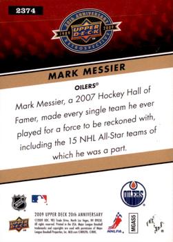 2009 Upper Deck 20th Anniversary #2374 Mark Messier Back