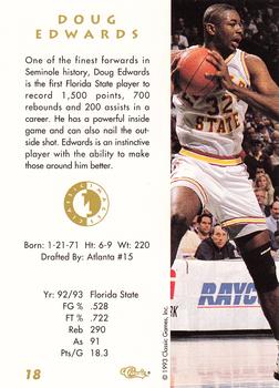 1993-94 Classic Images Four Sport #18 Doug Edwards Back