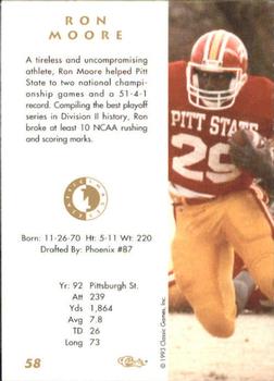 1993-94 Classic Images Four Sport #58 Ron Moore Back