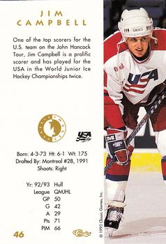 1993-94 Classic Images Four Sport #46 Jim Campbell Back