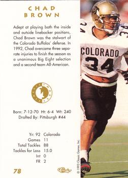 1993-94 Classic Images Four Sport #78 Chad Brown Back