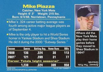2001 Sports Illustrated for Kids #101 Mike Piazza Back