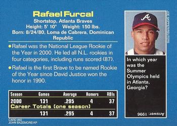 2001 Sports Illustrated for Kids #40 Rafael Furcal Back