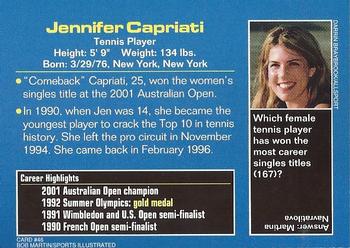 2001 Sports Illustrated for Kids #46 Jennifer Capriati Back