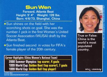 2001 Sports Illustrated for Kids #53 Sun Wen Back