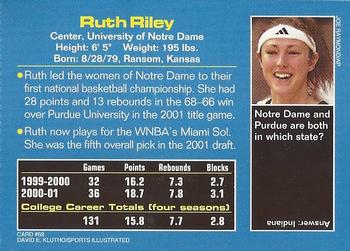 2001 Sports Illustrated for Kids #69 Ruth Riley Back