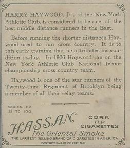1910 Champions (T218) #NNO Harry Haywood Back